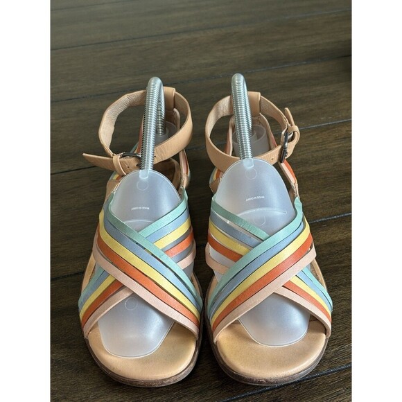 MADEWELL SAMIRA  MULTI LEATHER STRAPPY FLAT SANDALS    WMNS SZ.  8.5 - Picture 2 of 9